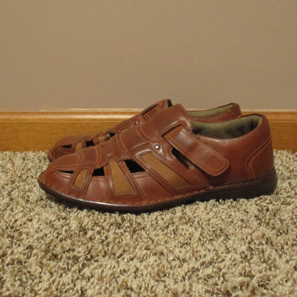 Stacy Adams Bridgeport Closed Toe Fisherman Sandal Men's 9 Brown - Picture 5 of 16